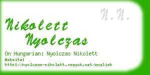 nikolett nyolczas business card